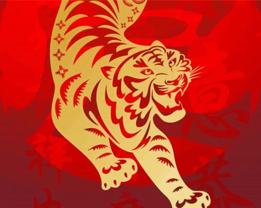 Tiger Chinese paint by number