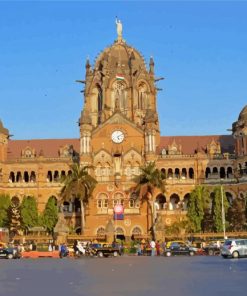 Victoria Terminus Station In Mumbai paint by number