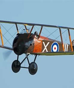 Vintage Bi Plane paint by number