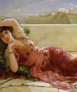 Vintage Woman Reclining paint by number