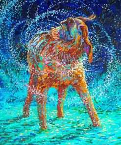 Wet Dog Shaking Art paint by number