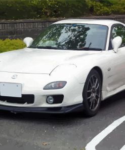 White Rx7 paint by number