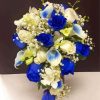 White And Blue Flowers Bouquet paint by number