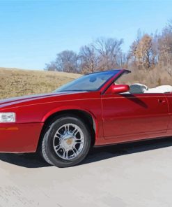 2001 Red Cadillac paint by number