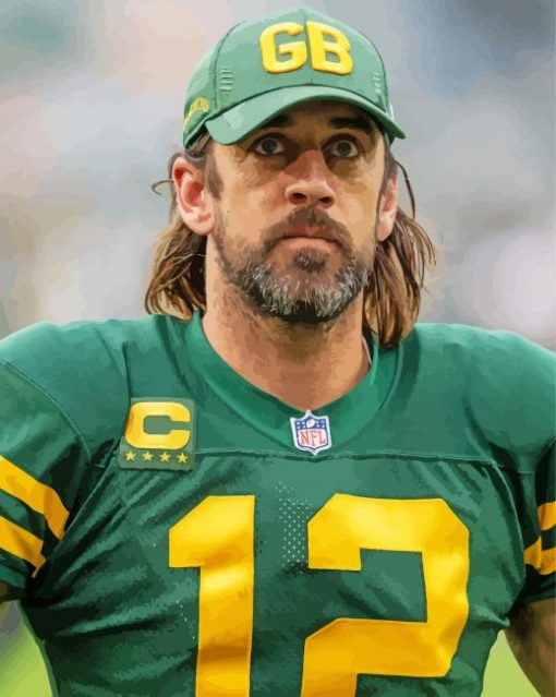 Aaron Rodgers paint by number