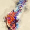 Abstract Bass Player paint by number