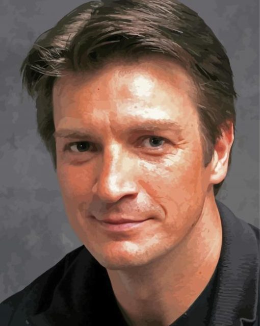 Actor Nathan Fillion paint by number