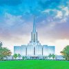 Aesthetic Jordan River Utah Temple Building Paint by number