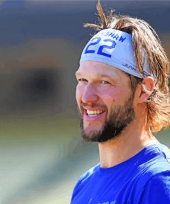 American Baseballer Clayton Kershaw paint by number