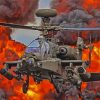 Apache Helicopter paint by number