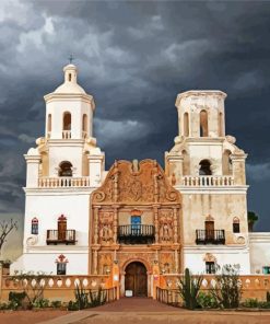 Arizona Phoenix San Xavier Del Bac paint by number