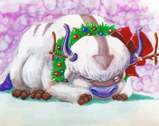 Avatar Appa Christmas paint by number