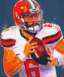 Baker Mayfield American Football Player Art paint by number