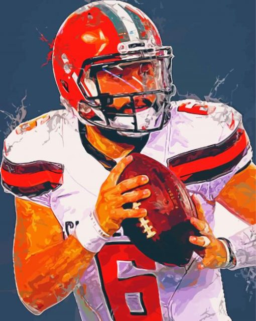 Baker Mayfield American Football Player Art paint by number