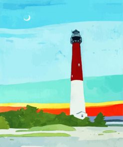 Barnegat Lighthouse Art paint by number