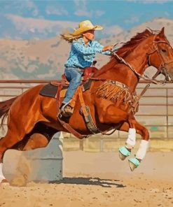 Barrel Racing paint by number