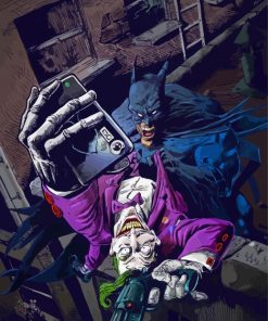 Batman And Joker Taking Selfie Art paint by number