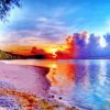 Beautiful Sunset In Guam Beach paint by number