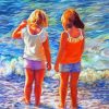 Besties On The Beach paint by number