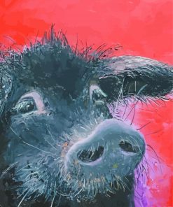 Black Pig Animal paint by number