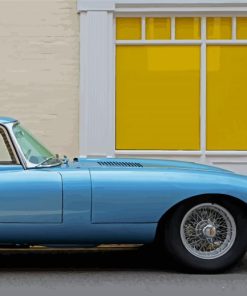 Blue Jaguar Type 1 Car paint by number