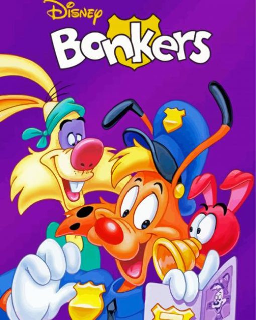 Bonkers Disney Cartoon Poster paint by number