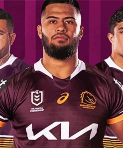 Brisbane Broncos Rugby League Players paint by number