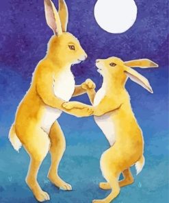 Bunnies Dancing paint by number