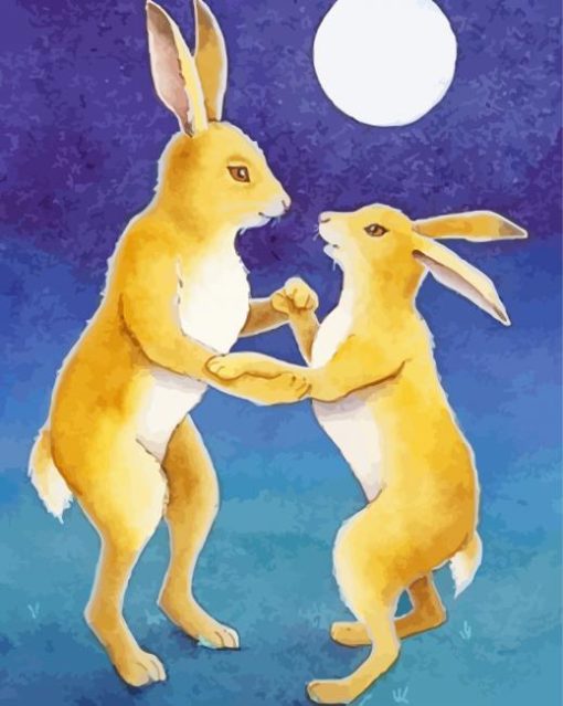 Bunnies Dancing paint by number