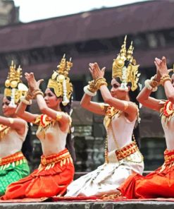 Cambodia Traditional Apsara Dance paint by number