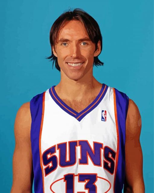 Canadian Basketballer Steve Nash paint by number