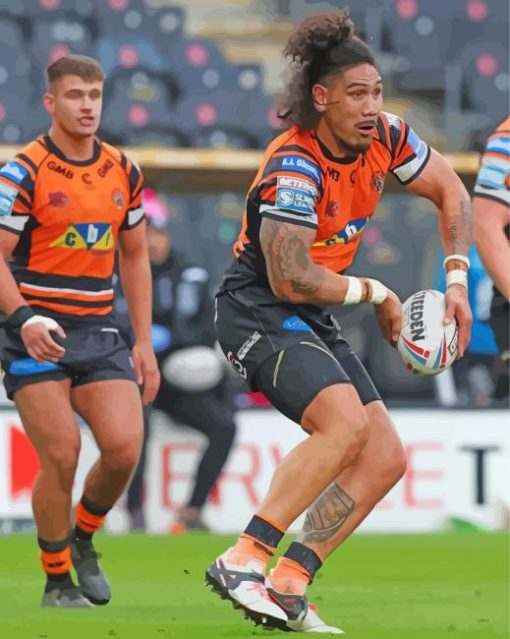 Castleford Tigers Rugby League Players paint by number