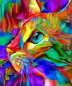 Cat Abstract Illustration paint by number