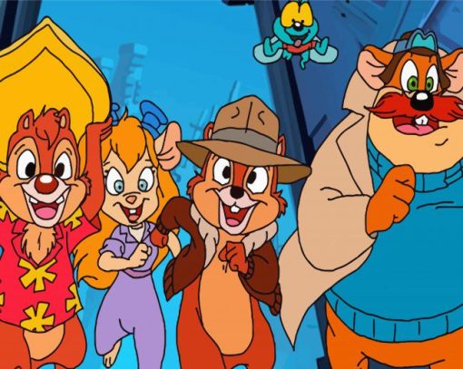 Chip N Dale Rescue Rangers paint by number