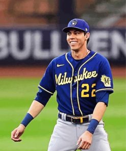 Christian Yelich American Player paint by number