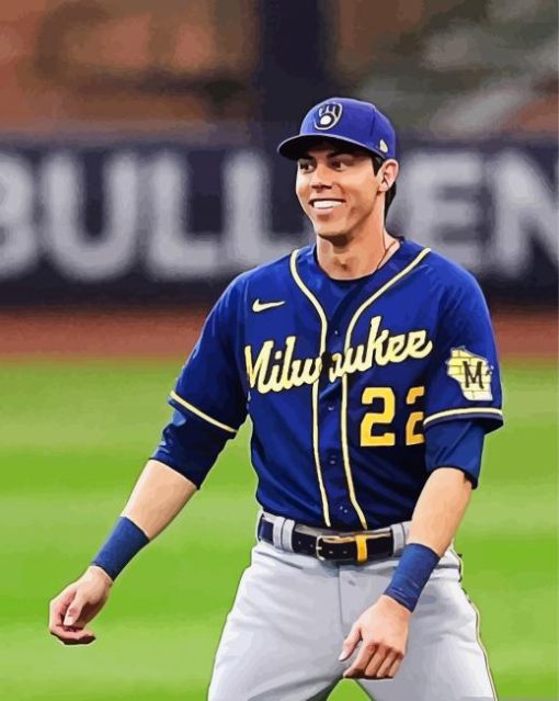 Christian Yelich American Player paint by number