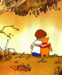 Christopher Robin And Winnie The Pooh paint by number