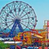 Coney Island Wheel paint by number