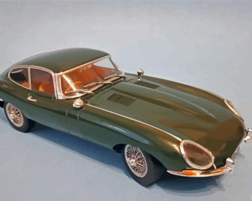 Dark Green Jaguar Type 1 paint by number