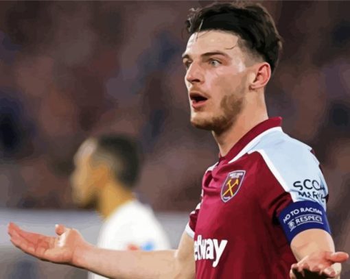 Declan Rice Footballer Paint by number