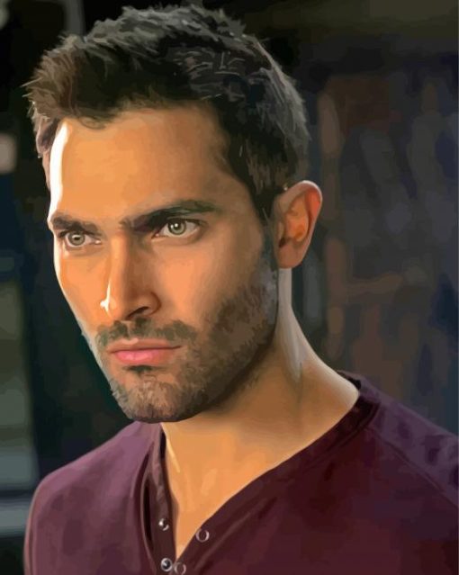 Derek Hale Teen Wolf paint by number