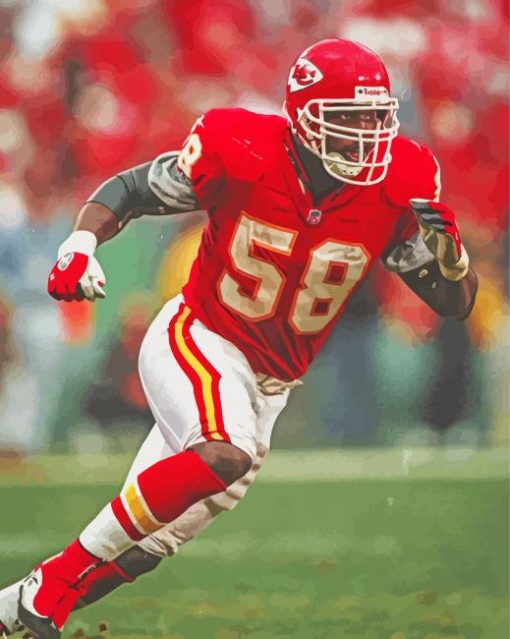 Derrick Thomas American Football Player paint by number