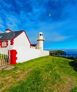 Dingle Ireland Lighthouse paint by number