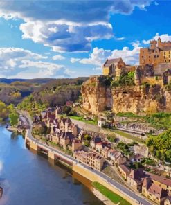 Dordogne France Buildings paint by number