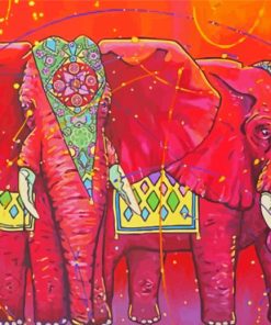 Esoteric Elephants paint by number