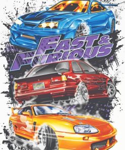 Fast And Furious Cars Poster Art paint by number