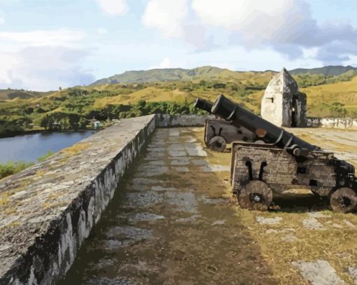 Fort Nuestra Señora De La Soledad Guam Landscape paint by number