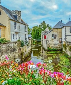 France Bayeux Town paint by number