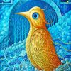 Golden Bird Art paint by number