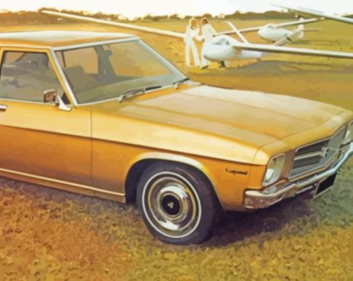 Golden Holden Kingswood Car paint by number